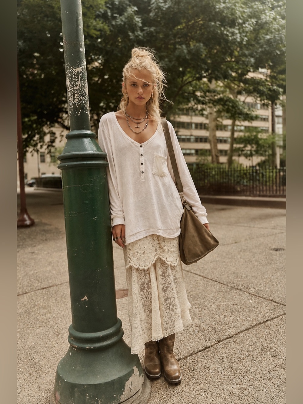 Free People We The Free Cotton Tunic Long Sleeve Tee